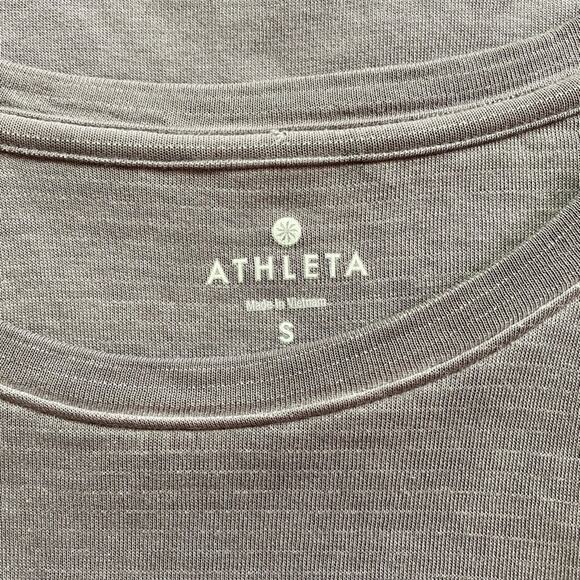Athleta Eco Wash Size Zip Long Sleeve Thumbhole Sweatshirt Dress in Gray, Small - Picture 7 of 10